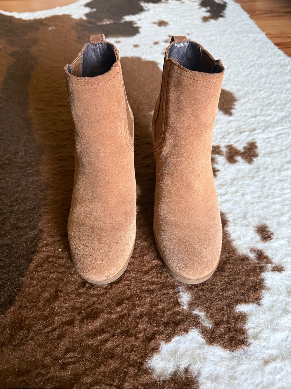 Sorel Tan Suede Wedge Ankle Boots - Picture 6 of 8